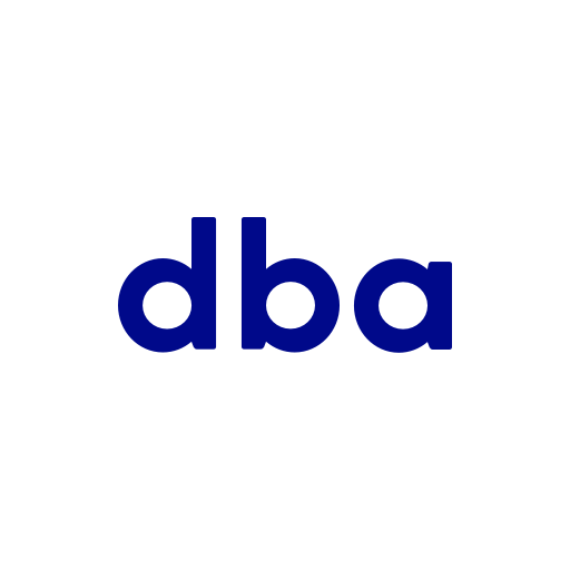 DBA logo den blå avis
